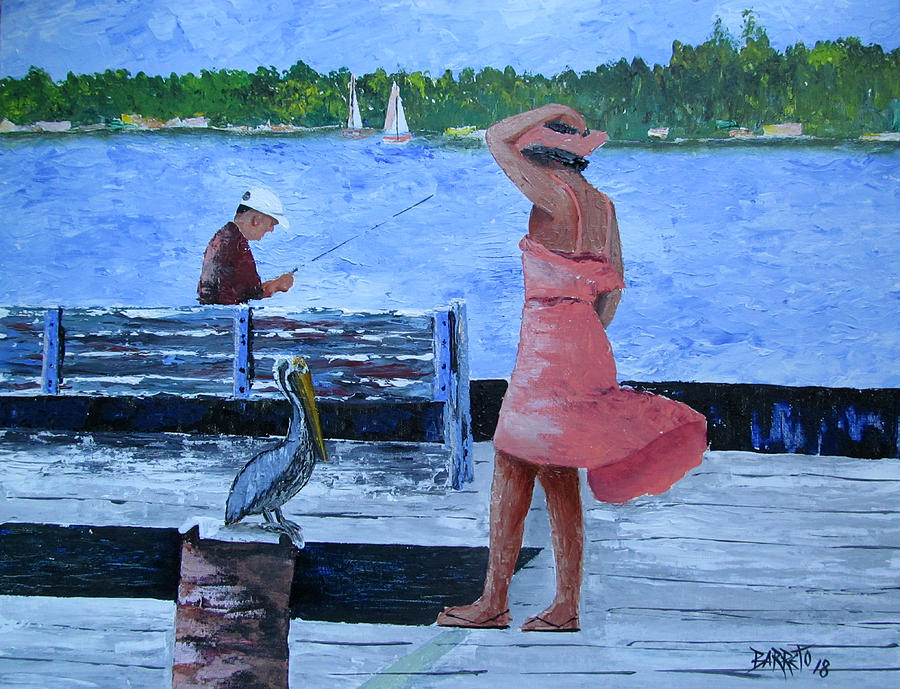 A Little Breeze Painting by Gloria E Barreto-Rodriguez