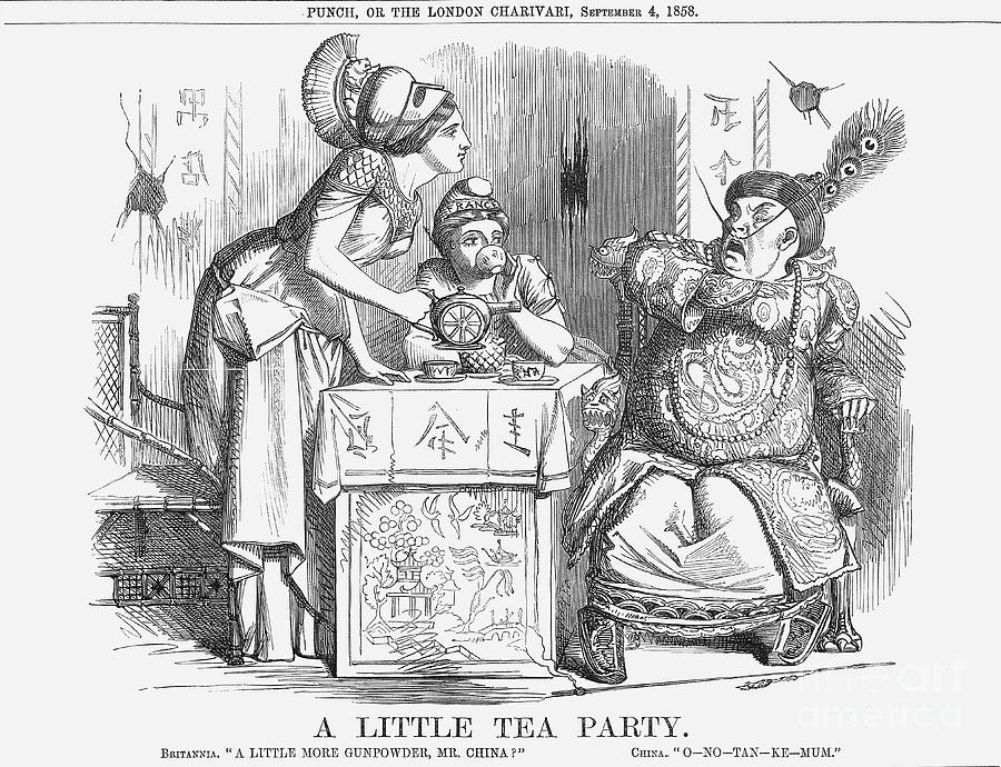 A Little Tea Party, 1858 Drawing by Print Collector