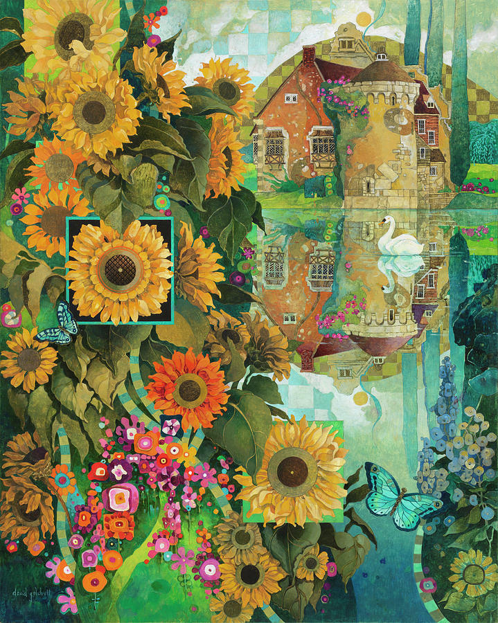Flower Painting - A Lively View In Kent by David Galchutt