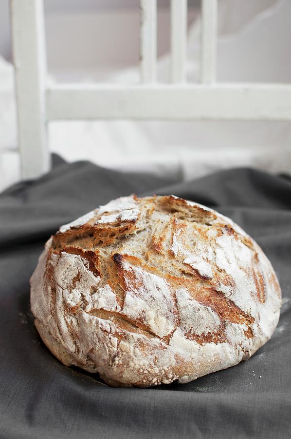 A Loaf Of Homemade Sourdough Bread wheat And Rye Flour With Rye Sourdough Photograph by Kachel Katarzyna