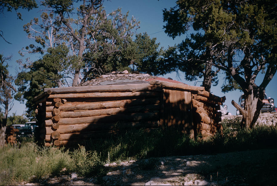 A Log Cabin At The South Rim Grand Canyon National Park Arizona