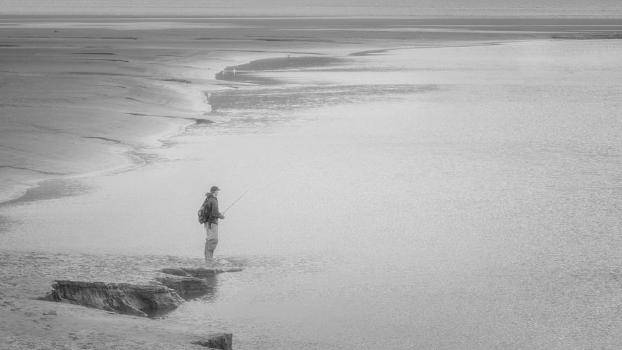 Nature Photograph - A Lonely Fishmen by Sheila Xu