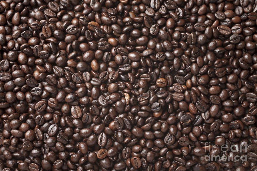Heat Photograph - A Lot Of Roasted Coffee Beans Which by Wait For Heat Photograph - A Lot Of Roasted Coffee Beans Which by Wait For