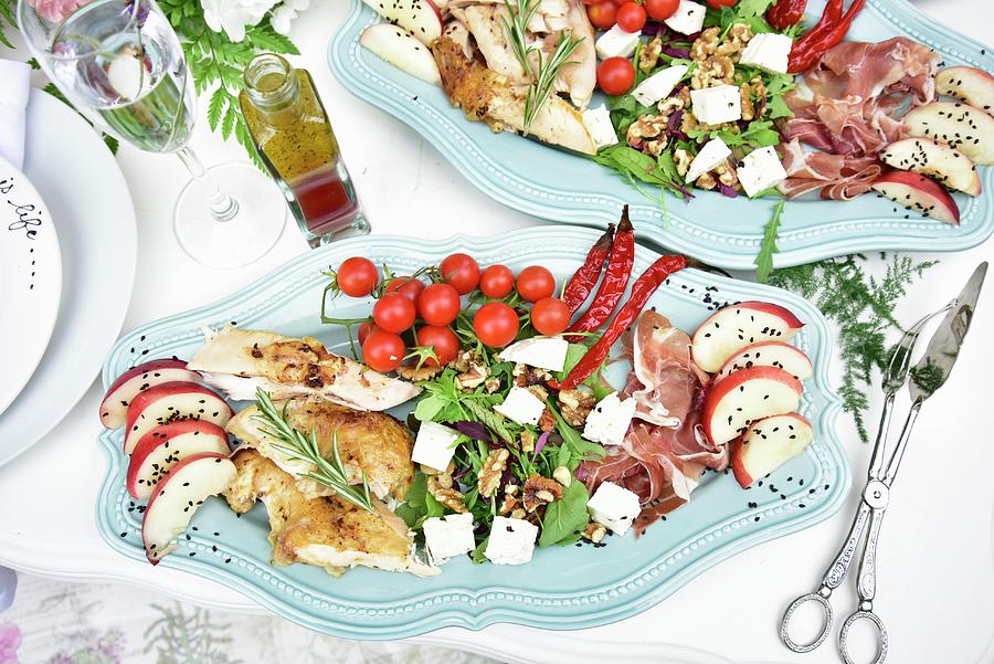 A Luxurious Salad Platter appetizer Photograph by Great Stock!