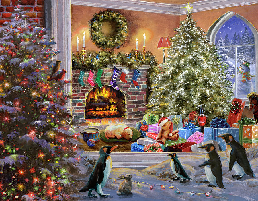 Download A Magical View To Christmas Painting by Nicky Boehme