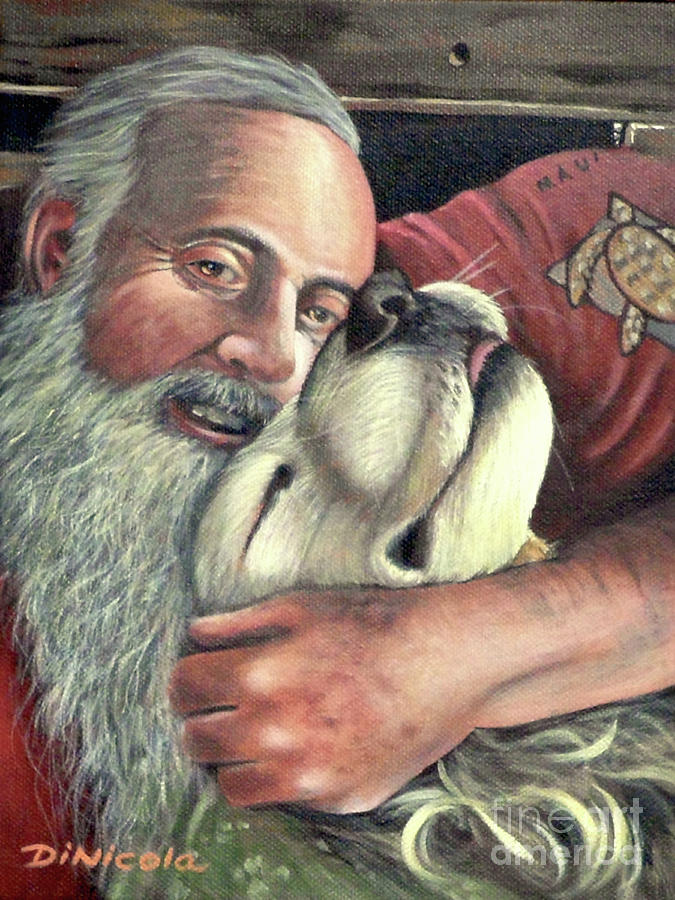 A Man and His Dog Painting by Anthony DiNicola