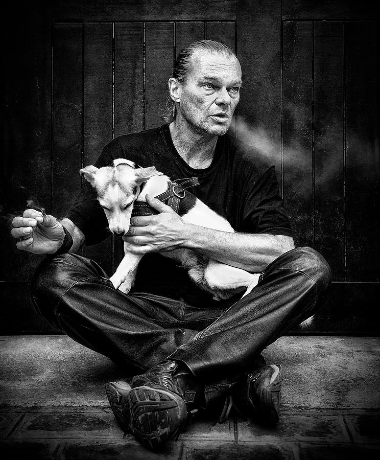 A Man And His Dog Photograph by Marc Apers