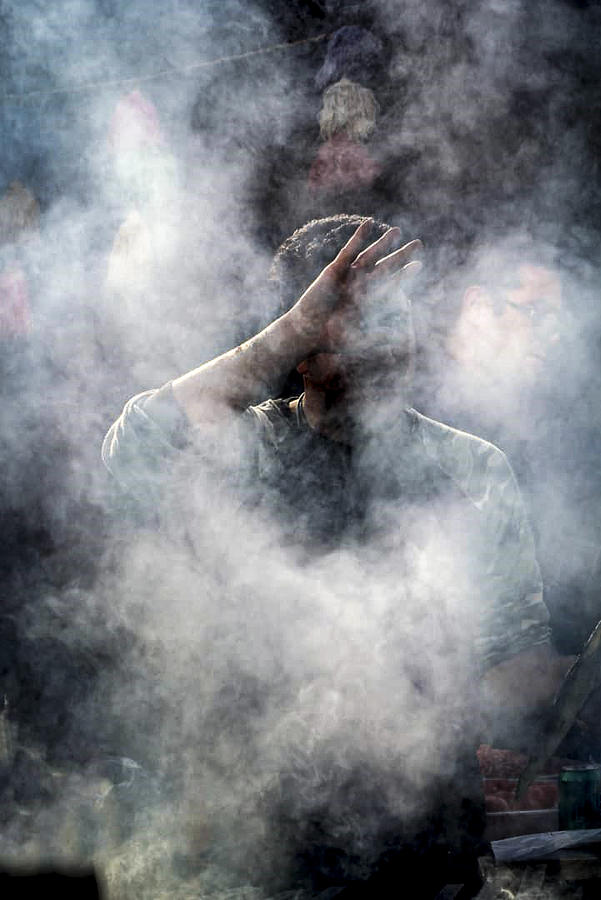 A Man In Smoke Photograph by Hassan Dehdaran Jabry