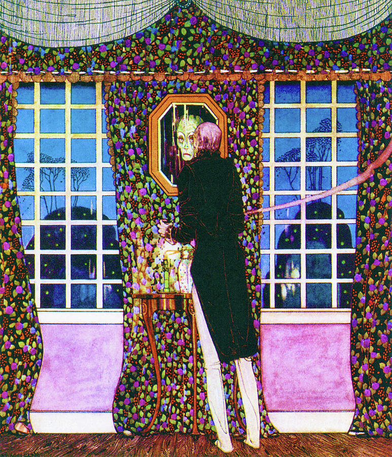 King Painting - A Man Who Comes Home From A Womans Country And Realizes He Is Old by Kay Nielsen King Painting - A Man Who Comes Home From A Womans Country And Realizes He Is Old by Kay Nielsen