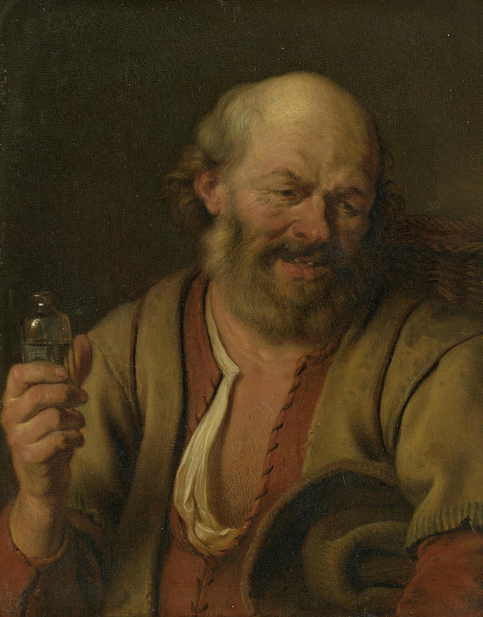 A Man with a Drink Bottle Painting by Ary de Vois