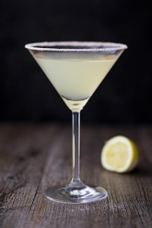 A Margarita In A Stemmed Glass With A Salted Rim Photograph by Jan Wischnewski
