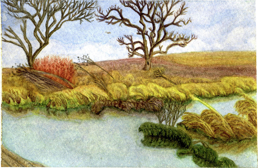 Vernal Pool Painting - A Marshy March by Alice Ann Barnes