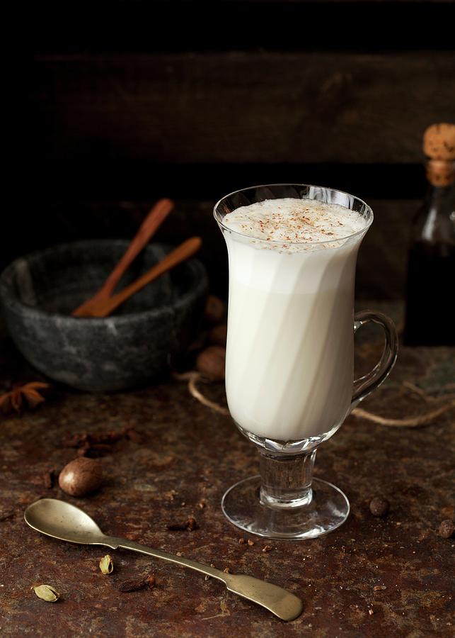 A Masala Chai Latte In A Glass Photograph by Jane Saunders