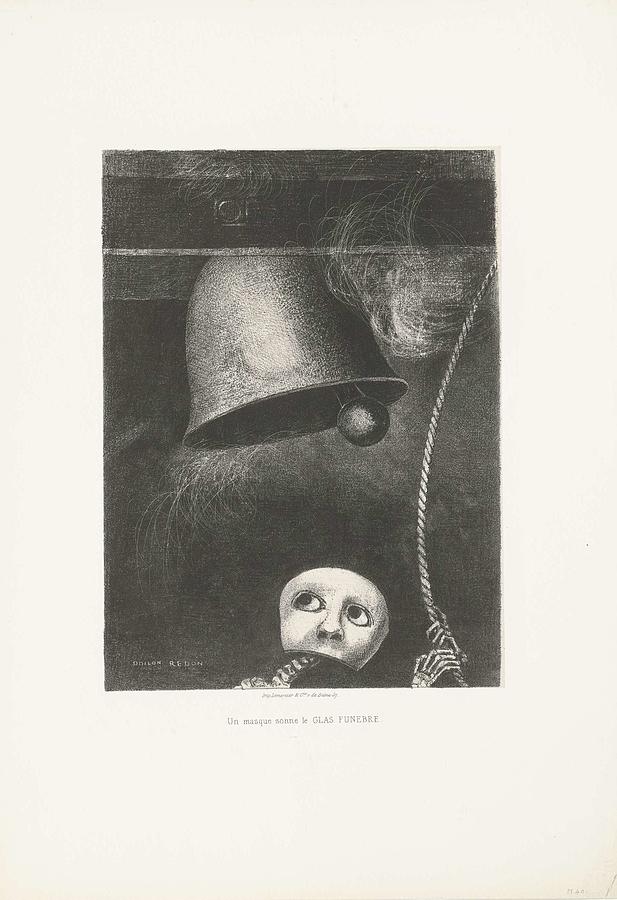 A Mask Sounds The Funeral Knell, 1882 Painting