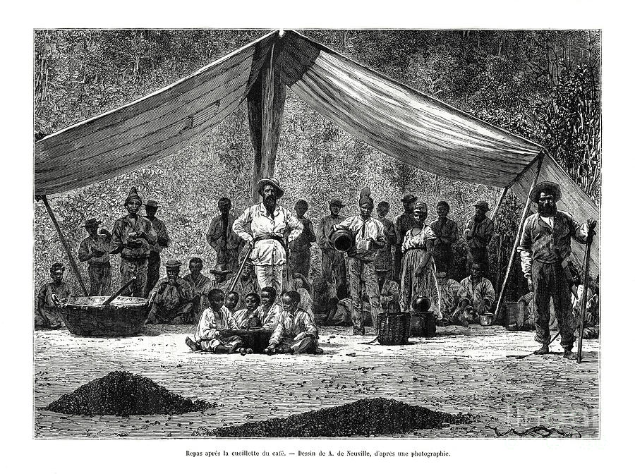 A Meal After The Gathering Of Coffee Drawing by Print Collector A Meal After The Gathering Of Coffee Drawing by Print Collector