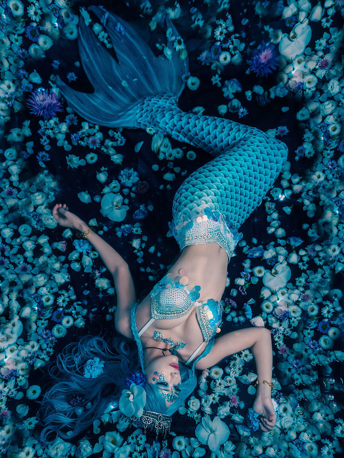 A Mermaid Dreaming Of A Starry Sky Photograph by Rihito(licht)