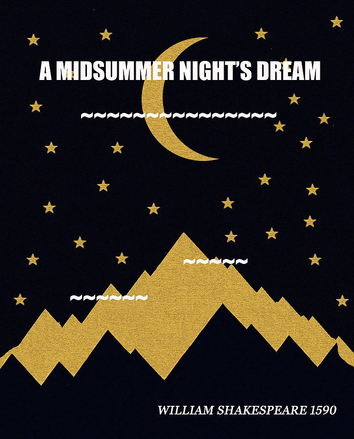A midsummer nights dream minimalsim book cover art Digital Art by David Lee Thompson