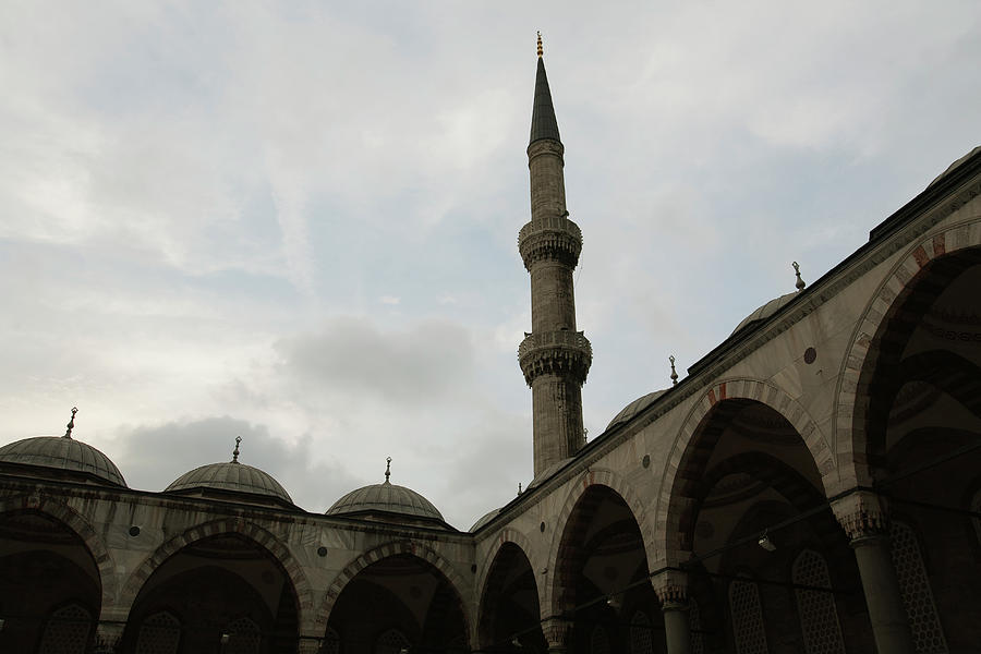 A Minaret At The Blue Mosque Photograph by Russell Monk