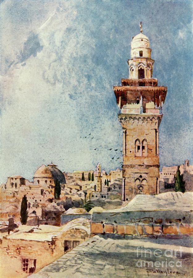 A Minaret In The North-western Corner Drawing by Print Collector