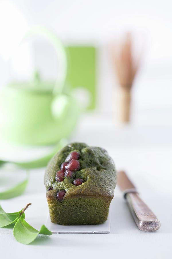 A Mini Cake Made With Matcha Tea Photograph by Martina Schindler