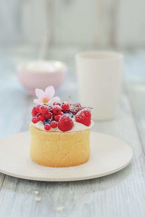 A Mini Charlotte With Berries Photograph by Jan Wischnewski