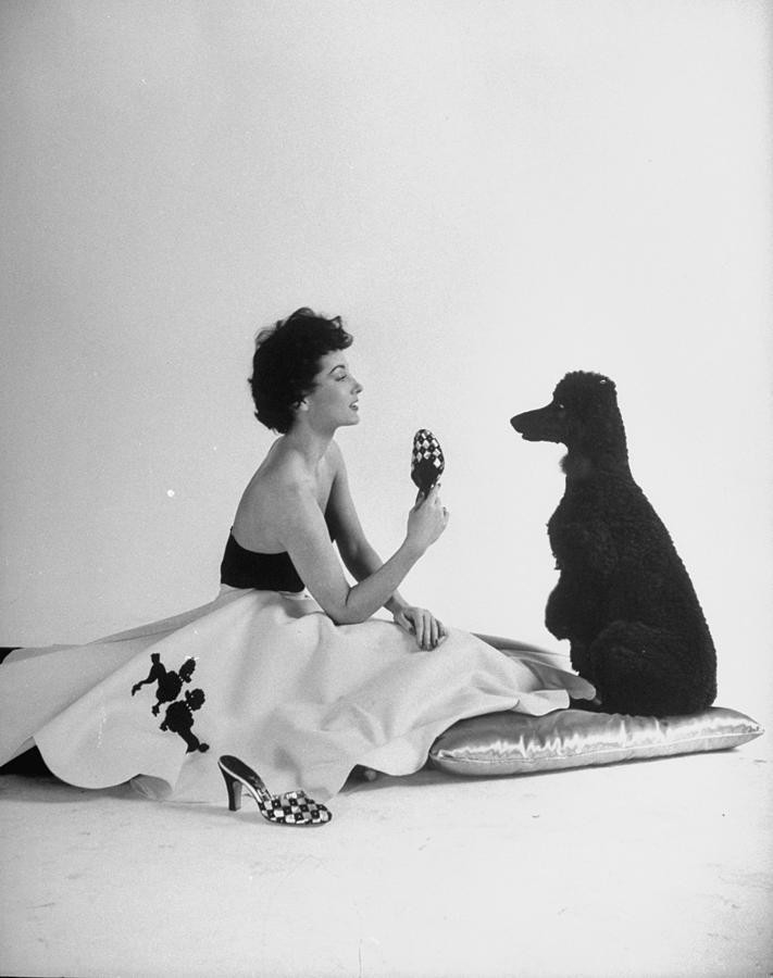 A Model Wearing A Poodle Petticoat Worn Photograph by Sharland
