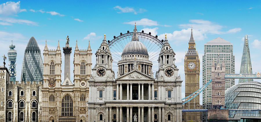 A Montage Of London Landmarks Photograph by Caroline Purser
