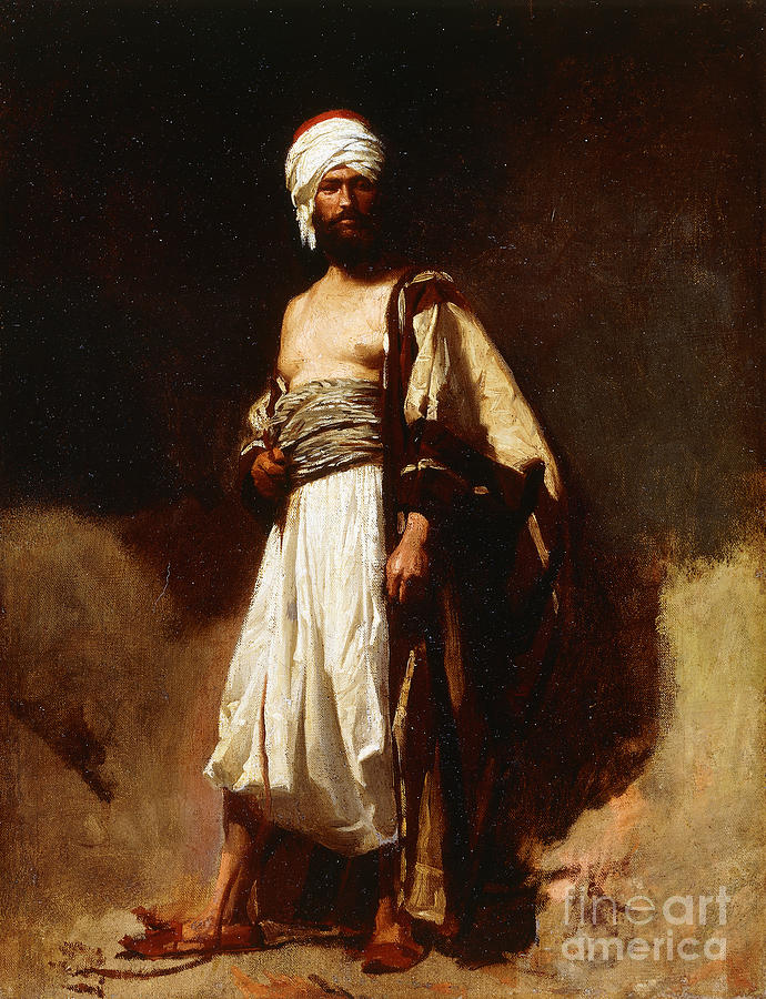 A Moroccan Un Marroqui, Circa 1862 Painting by Maria Fortuny
