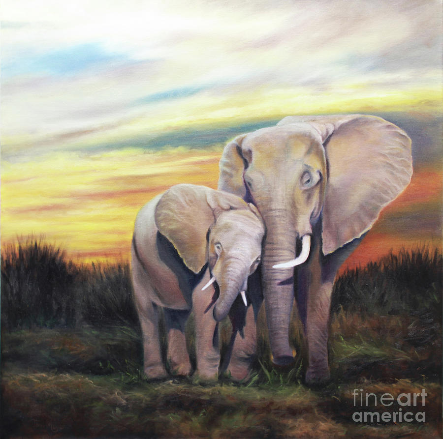 A Mothers and Babys Love Painting by Terri  Meyer