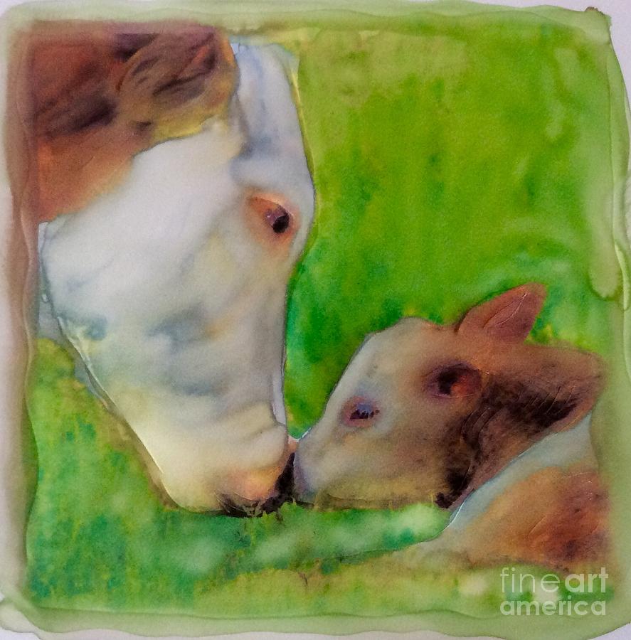 A Mothers Love Painting by FeatherStone Studio Julie A Miller