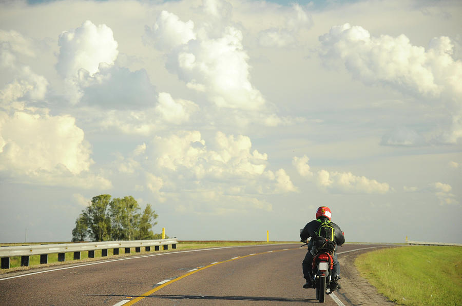 A Motorcyclist On A Countryside Photograph by This Image Is Property Of Picardo