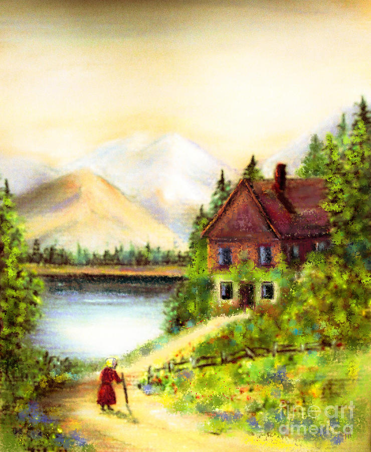 A Mountain Retreat Painting by Hazel Holland