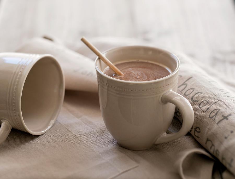 A Mug Of Hot Chocolate Photograph by Anthony Lanneretonne