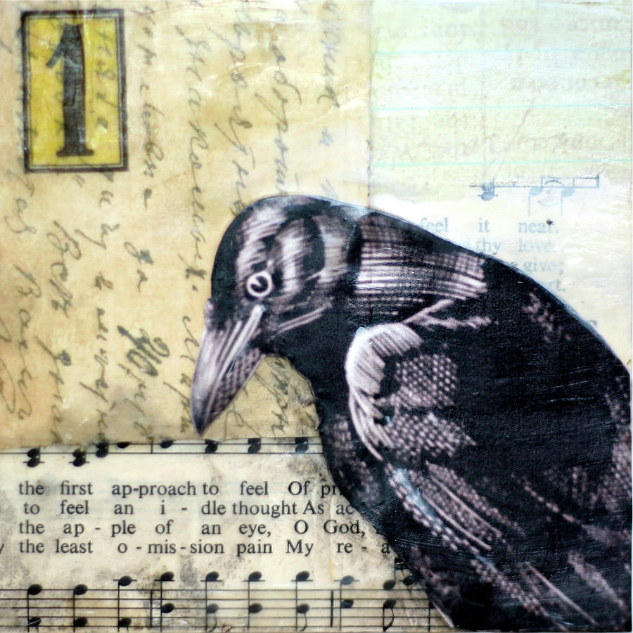 Crow Mixed Media - A Murder of Crows, #5 by Lynne Larkin