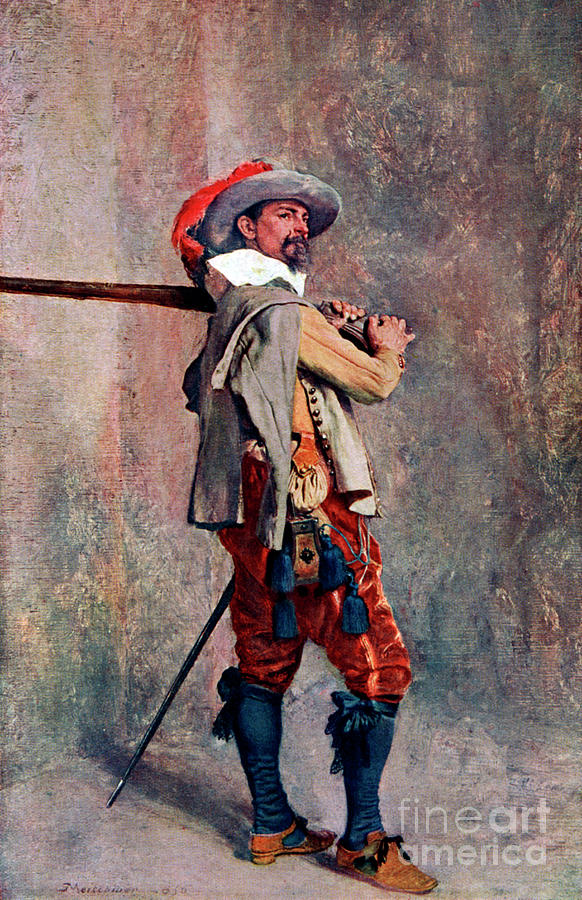 A Musketeer, C1600-c1650 1908-1909 Drawing by Print Collector
