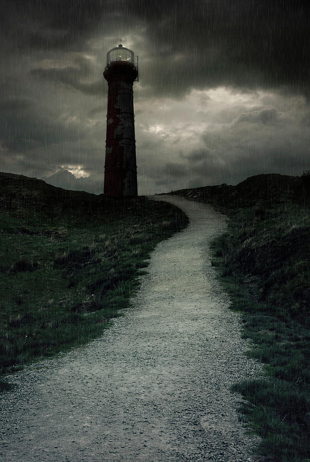 A mysterious lighthouse Photograph by Jaroslaw Blaminsky
