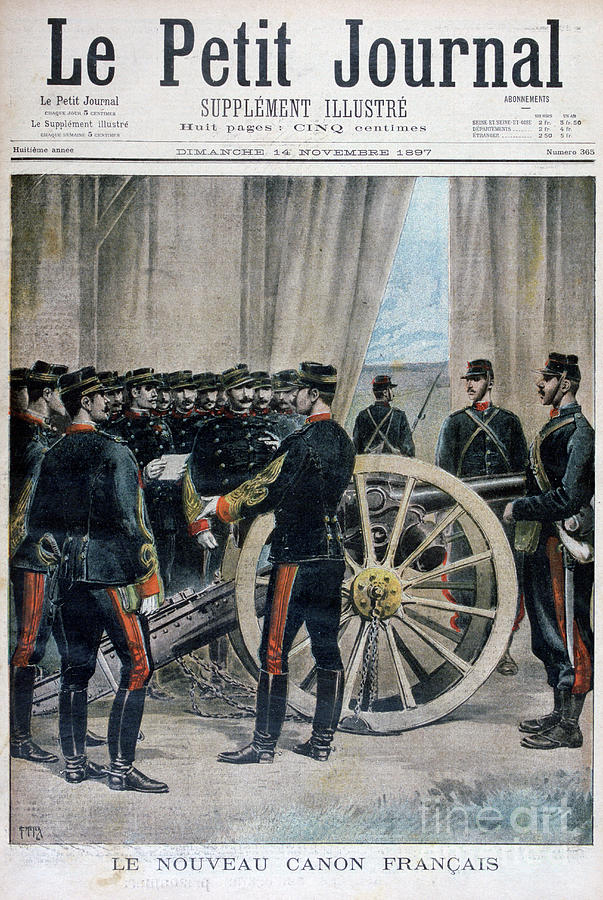 A New French Cannon, 1897. Artist Henri Drawing by Print Collector