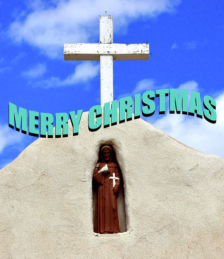 A New Mexico Christmas card Mixed Media by David Lee Thompson