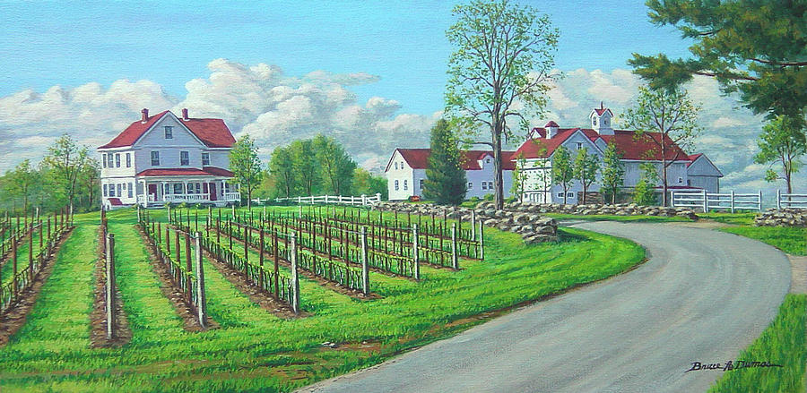 A New Season-winery Painting by Bruce Dumas