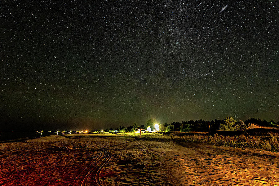 A Night At The Beach - Andromeda Photograph by Steve Harrington