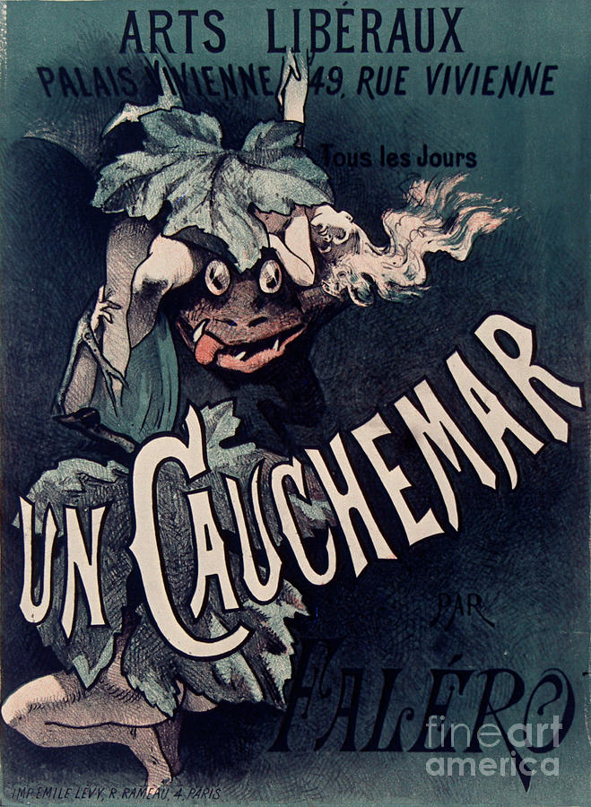 A Nightmare Un Cauchemar Arts Liberaux Drawing by Heritage Images