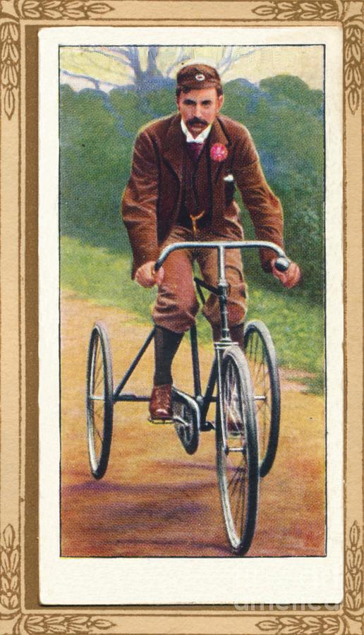 A Notable Tricyclist - F. T. Bidlake Drawing by Print Collector