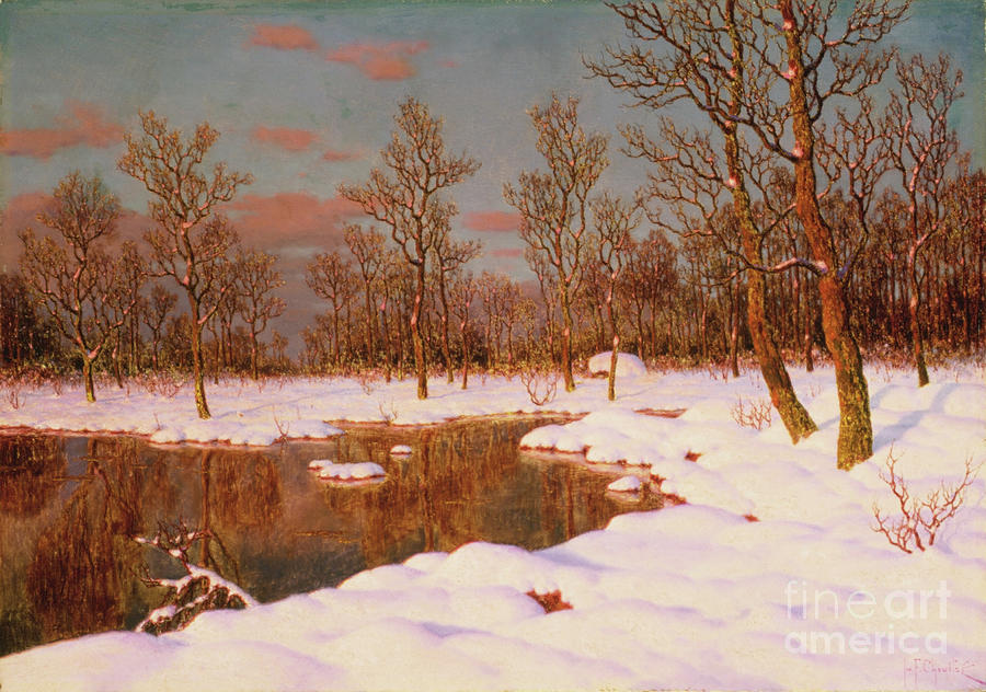 A November Evening Painting by Ivan Fedorovich Choultse