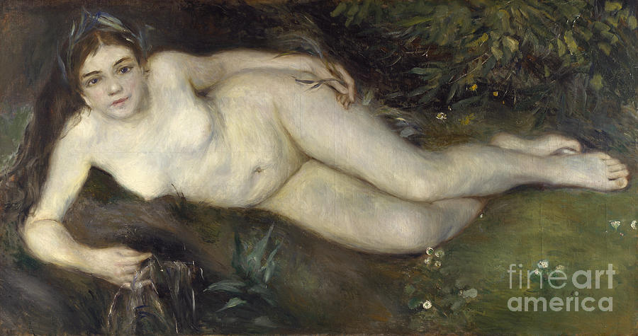 A Nymph By A Stream, 1869-1870. Artist Drawing by Heritage Images