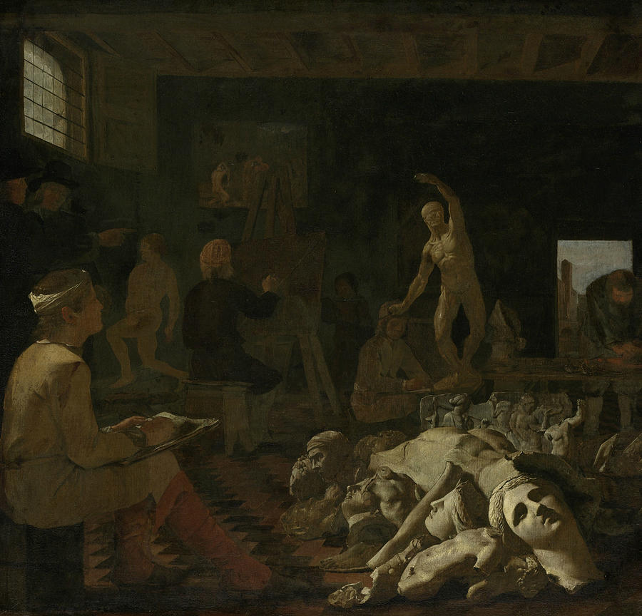 A Painting Studio Painting by Michiel Sweerts