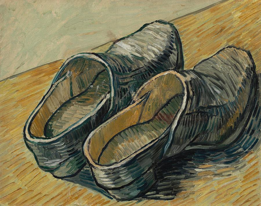 A Pair of Leather Clogs. Painting by Vincent van Gogh -1853-1890-