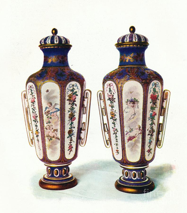 A Pair Of Unique Hexagonal-shaped Drawing by Print Collector