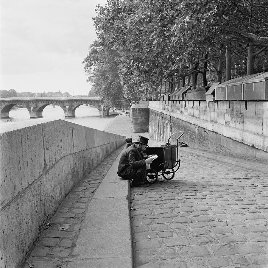 A Parisian Tramp On Seine River Banks Photograph by Keystone-france