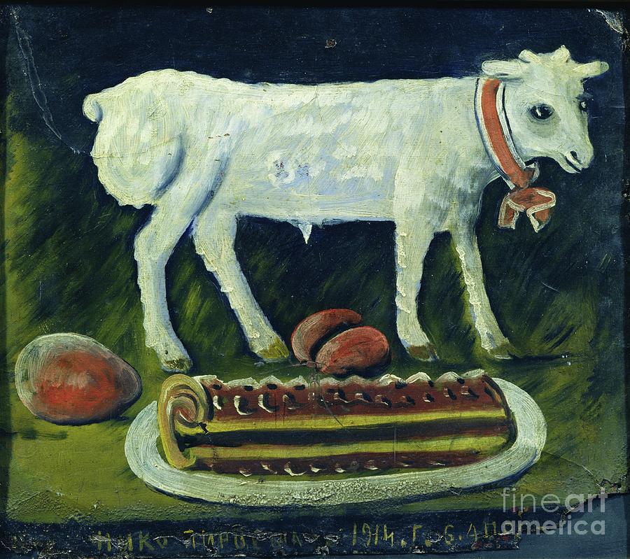 A Paschal Lamb, 1914 Painting by Niko Pirosmani - Fine Art America