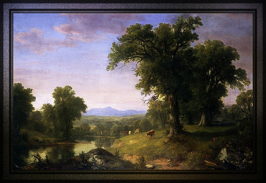 A Pastoral Scene By Asher Brown Durand Painting by Rolando Burbon